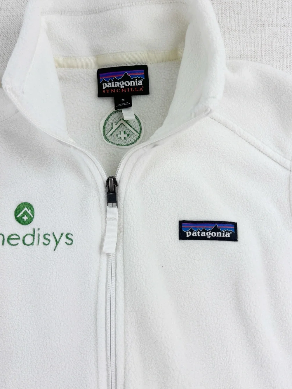 Patagonia Women M Classic Synchilla  Fleece Vest with Amedisys green embroidery - Picture 3 of 14